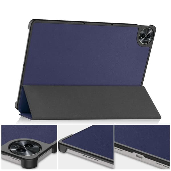 Bizon Case Tab Croc Flip-skal till Realme Pad 2 11.5, Marinblå