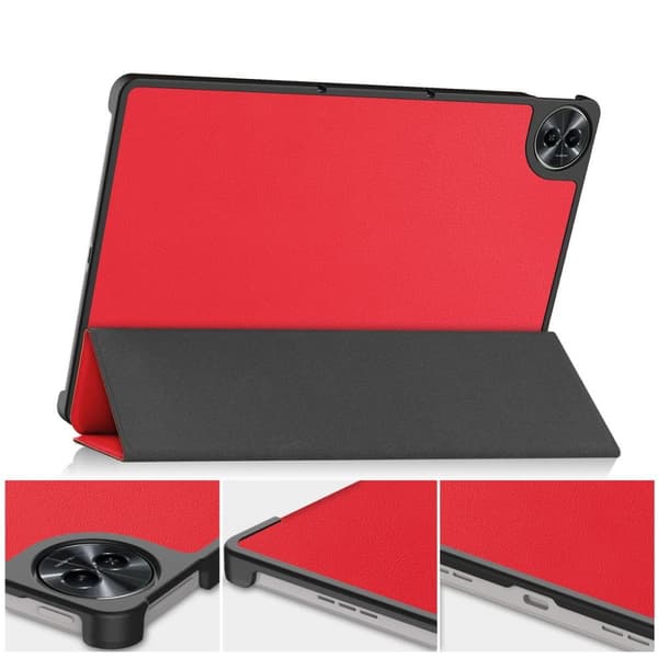Bizon Case Tab Croc Flip-skal till Realme Pad 2 11.5, Röd