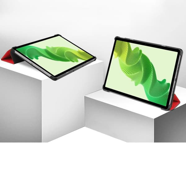 Bizon Case Tab Croc Flip-skal till Realme Pad 2 11.5, Röd