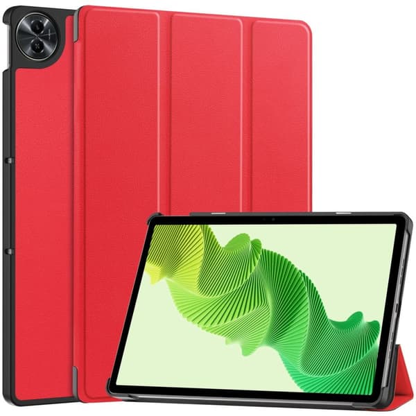 Bizon Case Tab Croc Flip-skal till Realme Pad 2 11.5, Röd