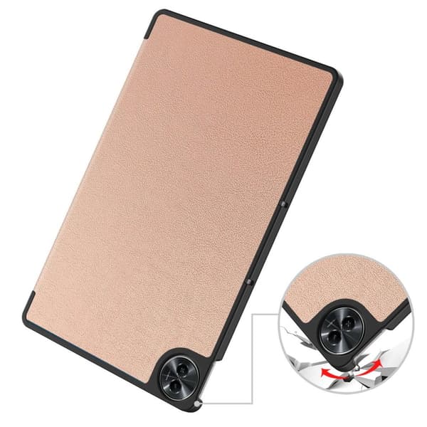 Bizon Case Tab Croc Flip-skal till Realme Pad 2 11.5, Roséguld