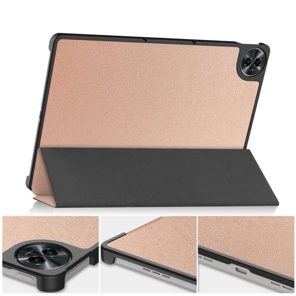 Bizon Case Tab Croc Flip-skal till Realme Pad 2 11.5, Roséguld