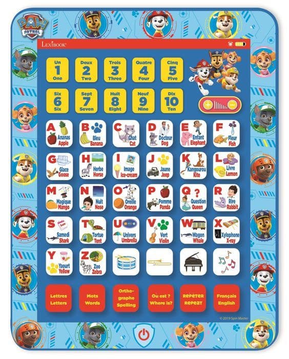 Paw Patrol tvåspråkig pedagogisk surfplatta (EN/FR)