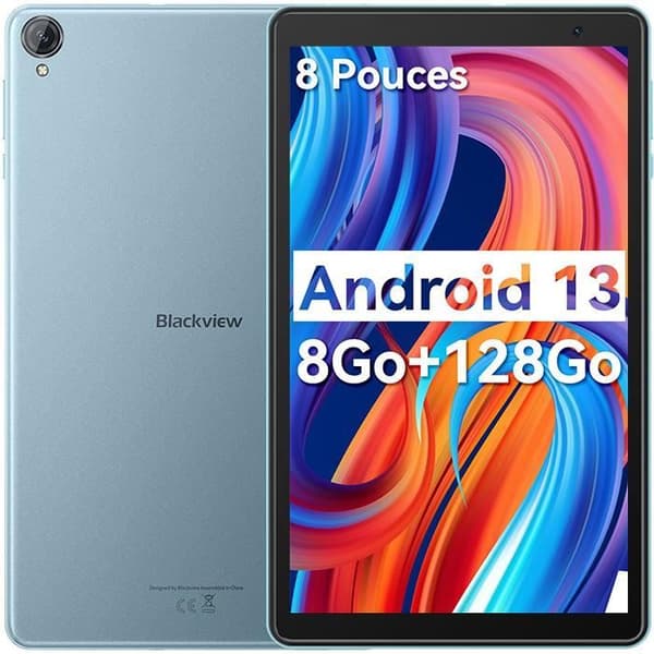 Blackview Tab 50 WiFi Touch Tablet 8 tum HD 8GB+128GB-SD 1TB 5580mAh WiFi 6 Tablet PC Android 13 - Blå Blå