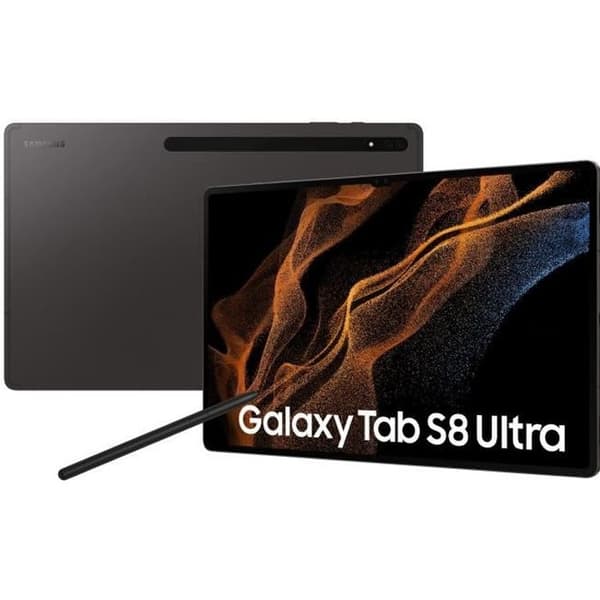 Pekskärmsplatta - SAMSUNG - Galaxy Tab S8 Ultra - 14,6" - RAM 12GB - 256 GB - Antracit - 5G - S Pen ingår