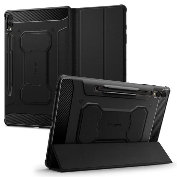 Spigen pekskärmsplatta - ACS06539 - Rugged Armor Pro-fodral kompatibel med Samsung Galaxy Tab S9 Plus (2023) - Svart