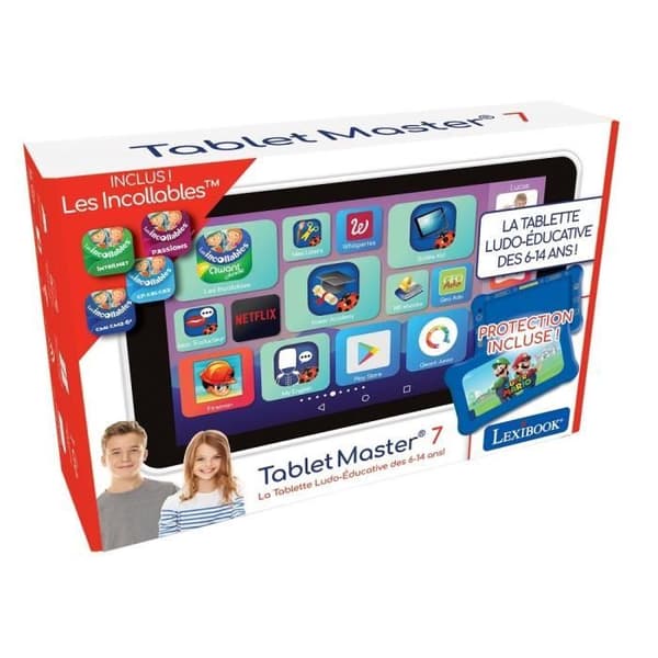 Lexibook 7" Super Mario Tablet - Skyddsöverdrag - Föräldrakontroll - Blå