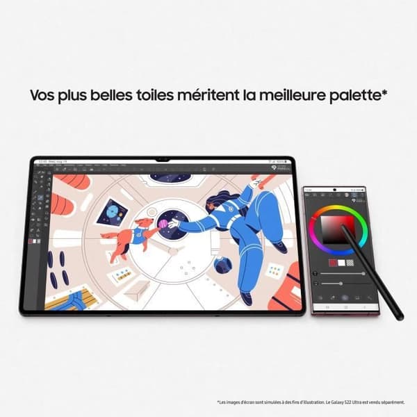 Pekskärmsplatta - SAMSUNG - Galaxy Tab S8+ - 12,4" - RAM 8GB - 128GB - Silver - Wifi - S Pen ingår