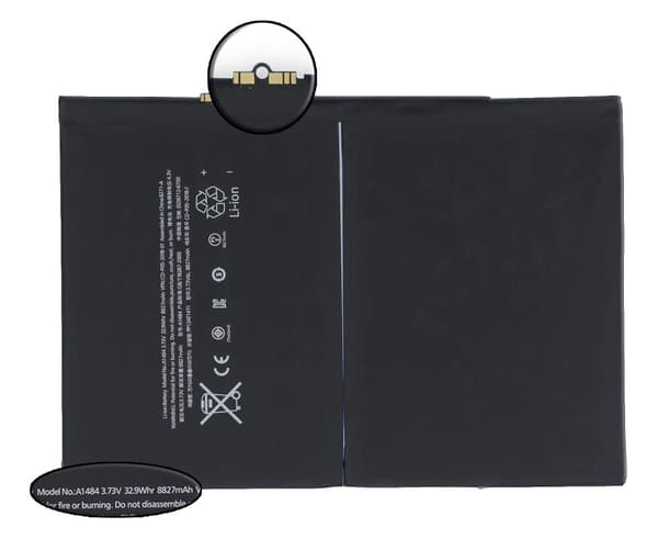 Batteri för iPad Air 1 iPad 5/7/8 A1484 A1822 APPLE 8827mAh Original TI Chip