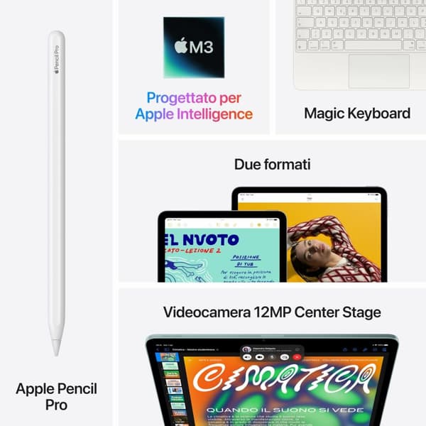 Tablet Apple MCNH4TY/A 13" 8 GB RAM 128 GB Grå M3