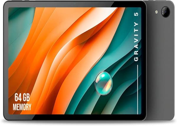 SPC Gravity 5 - 11 tums surfplatta Svart, IPS InCell-skärm, Octa-Core, 6000 mAh, 4GB RAM, 64GB utbyggbart lagringsutrymme, WiFi 6, Laddning Grå