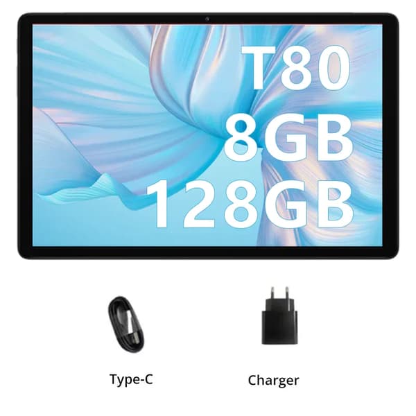Tablet, 10,1-tums HD-skärm, 8GB RAM, 128GB lagring,Tablett