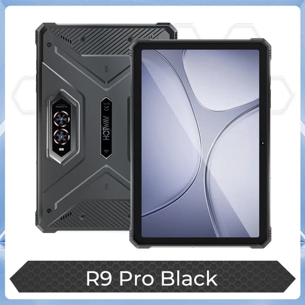 Rugged Tablet, 11" FHD+ 2K Skärm, 20080mAh Batteri,Skicka från Tyskland, R9 Pro Svart