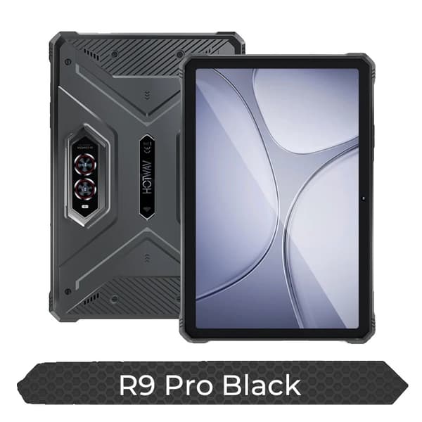 Rugged Tablet, 11" FHD+ 2K Skärm, 20080mAh Batteri,Skicka från Tyskland, R9 Pro Svart
