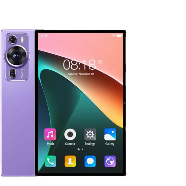 Tablet, 16GB RAM, 1TB lagring, 12 tum HD-skärm,Lila 16GB 1TB