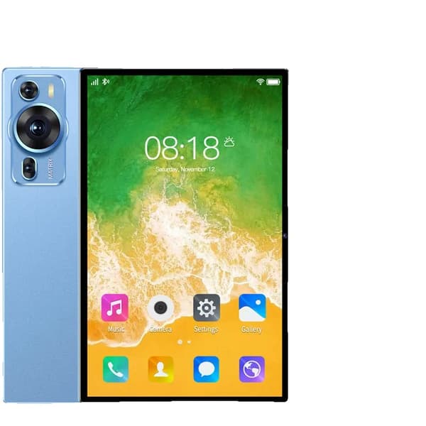 Tablet, 16GB RAM, 1TB lagring, 12 tum HD-skärm,Blå 16GB 1TB