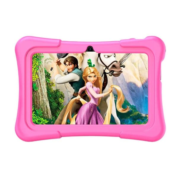 Utbildningstablett 7" för Barn Android 11 med Stöttålig Rosa Fodral