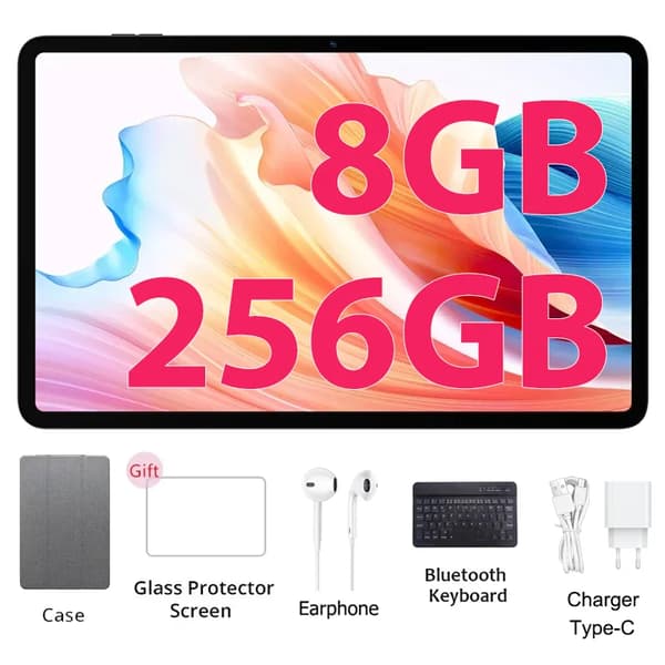 Tablet, 8GB RAM, 256GB lagring,adALL 8GB+256GB