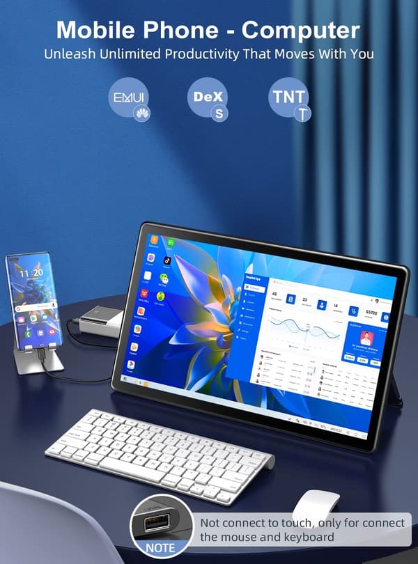 Bärbar Pekskärm, 15,6" FHD, USB Typ-C Anslutning,EU-kontakt