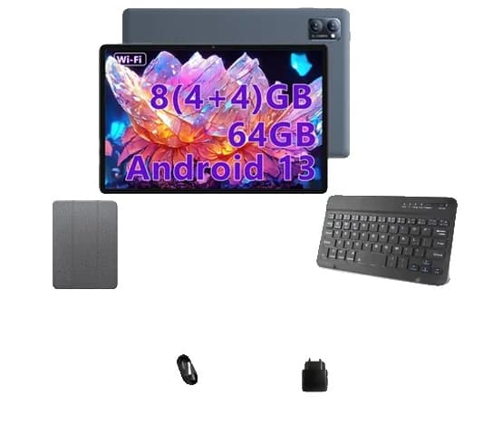 Android Wi-Fi-Tablet, 10,1" IPS-skärm, 8 GB RAM,ALLT