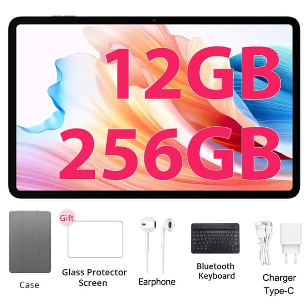 Tablet, 8GB RAM, 256GB lagring,adALL 12GB+256GB