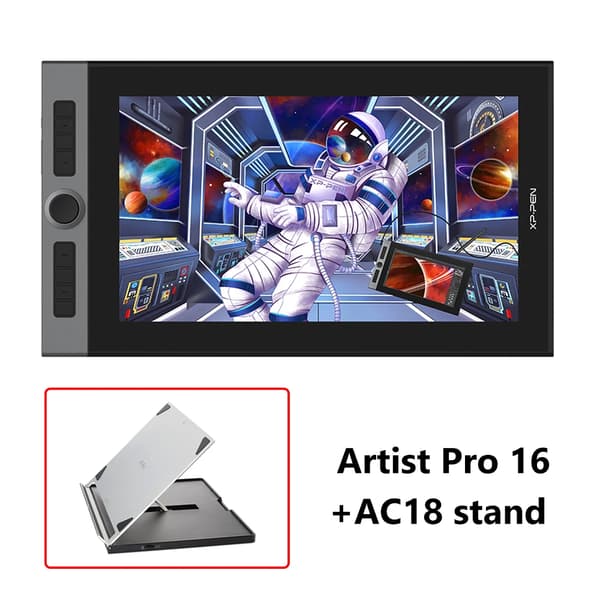 XPPen Grafisk Tablet Monitor, X3 Smart Chip, 133% sRGB Färgomfång,lägg till AC18-ställ