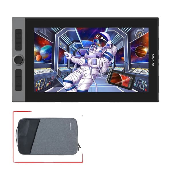 XPPen Grafisk Tablet Monitor, X3 Smart Chip, 133% sRGB Färgomfång,lägg till ACJ03-fall