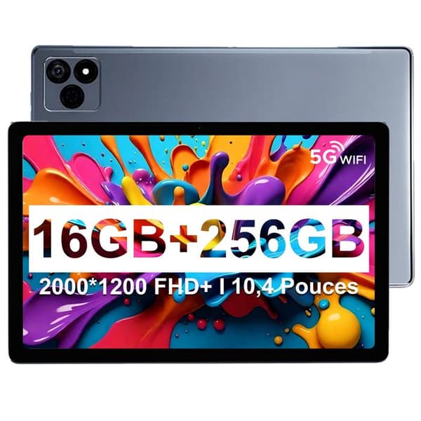 10.4 Tums Touchscreen HOTWAV Pad 8 16GB+256GB/1TB TF - 7500mAh 2000x1200 FHD+ Spel Tablets Dual SIM 4G LTE/5G WiFi - Grå