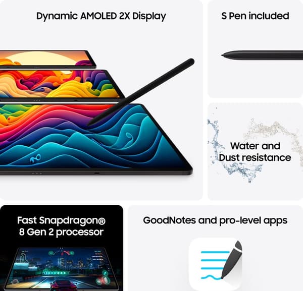 Samsung Galaxy Tab S9 WiFi surfplatta 8/128GB - Grafit