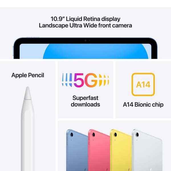Apple iPad 10:e gen 10,9-tum Wifi + Cellular 64GB Silver