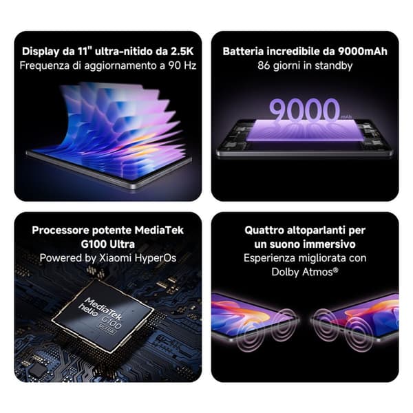 Läsplatta Xiaomi Octa Core 4 GB RAM 128 GB Grå 11"