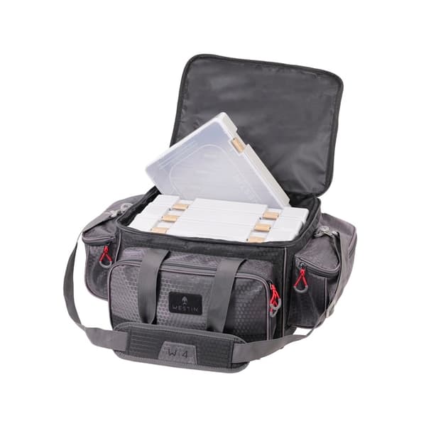 Westin W4 Jumbo Fiskeväska Inkl. 4 Betesboxar, Large Titanium Black