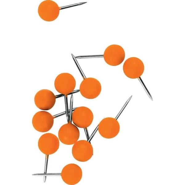 Nobo 1905329 Anslagstavla häftstift Orange 100 st.