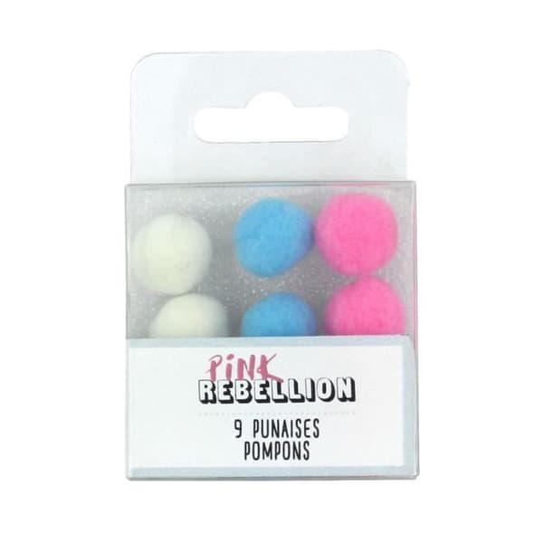 Puffar med pomponger - MegaCrea DIY - x 9 st - Blandat - Hantverk - Dekoration