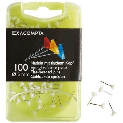 Säkerhetsnål 5mm vit - låda med 100 st
