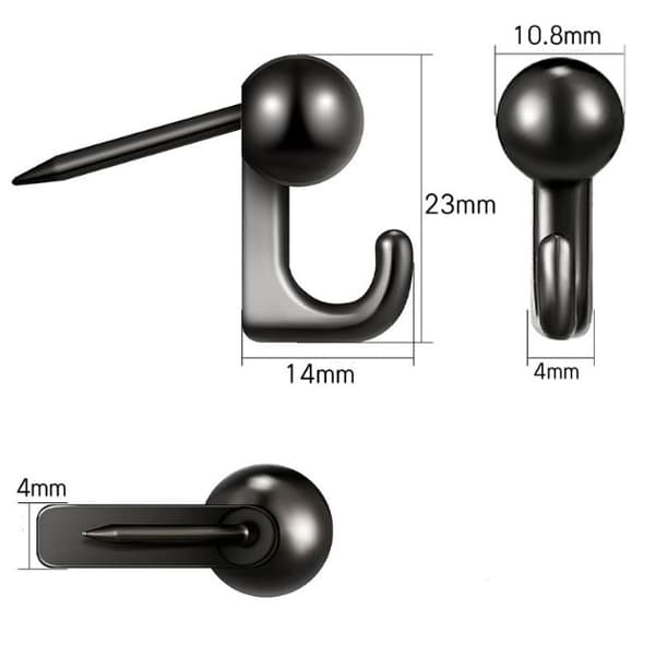 INF 10-pack dekorativa tumstift, vägghängande tryckstift för korkbräda