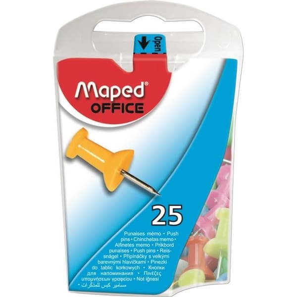 MAPED Box med 25 Memo-häftstift