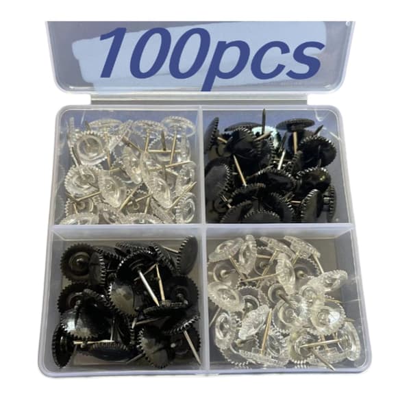 INF 100 stk. tegnestifter med gear - sikker og stilfuld Sort