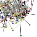 Miniatyrbild 3 av 4: Pushpin - Prym pin - PRYM029217 - 029217 Glashuvudstift, 0,60 x 30 mm, Flerfärgad, 20g, Kort med kartong
