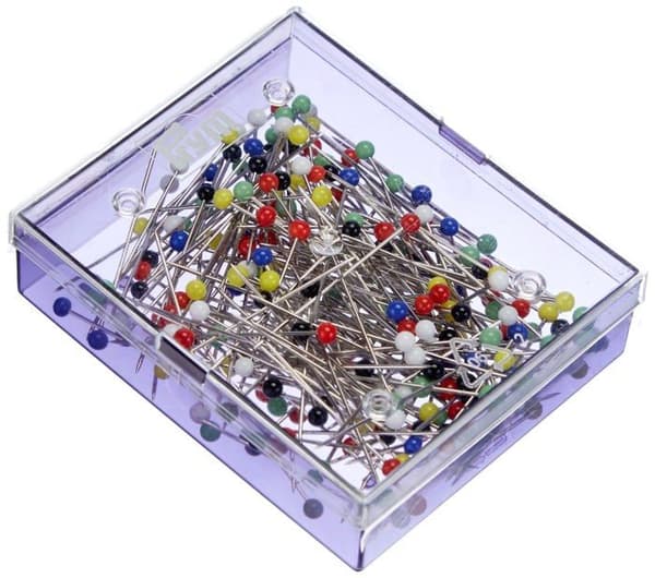 Pushpin - Prym pin - PRYM029217 - 029217 Glashuvudstift, 0,60 x 30 mm, Flerfärgad, 20g, Kort med kartong