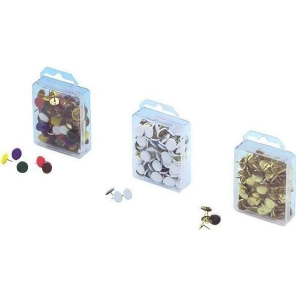 Punkter - WEDO - Diameter 10 mm - Vit färg - Paket om 100 - Transparent låda