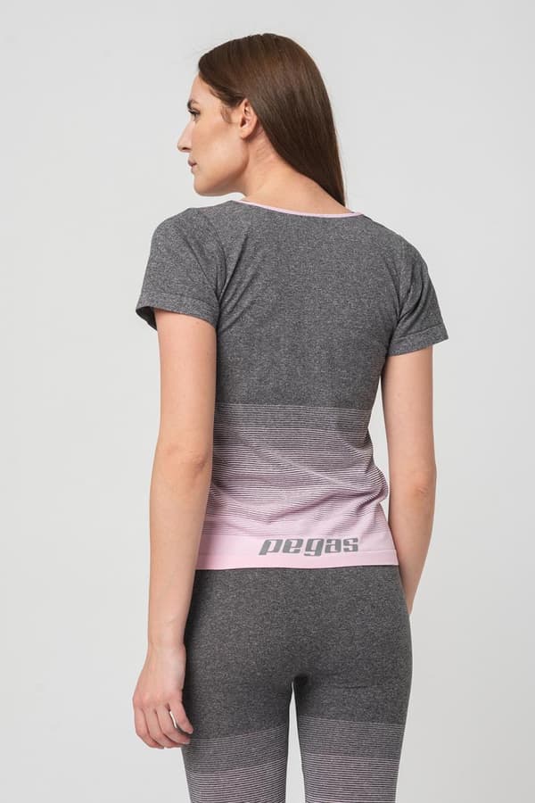 TRICOU PEGAS GREY PINK-XS