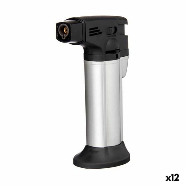 Blåslampa för kök Kinvara JY-C63 Svart Silvrig 7,2 x 11 x 4 cm (12 antal)