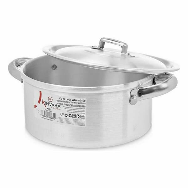 Kastrull med lock Kinvara 100004 Silvrig (10 antal)