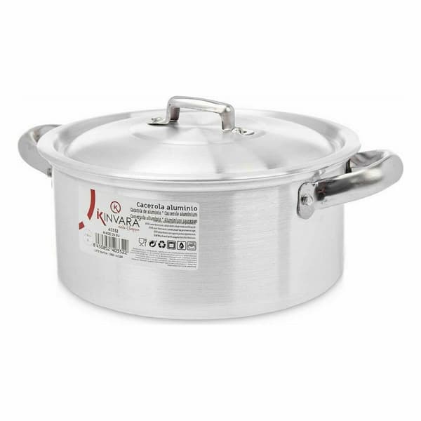 Kastrull med lock Kinvara 100004 Silvrig (10 antal)
