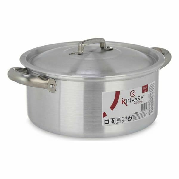 Kastrull med lock Kinvara 100005 Silvrig 3 L (10 antal)