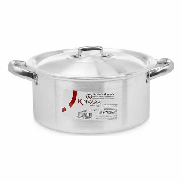 Kastrull med lock Kinvara 100006 Silvrig 4 L 24 x 13 x 31 cm (10 antal)