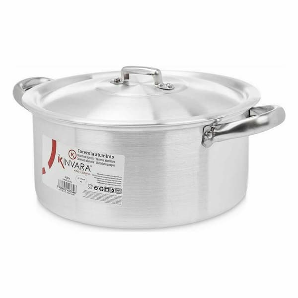 Kastrull med lock Kinvara 100006 Silvrig 4 L 24 x 13 x 31 cm (10 antal)