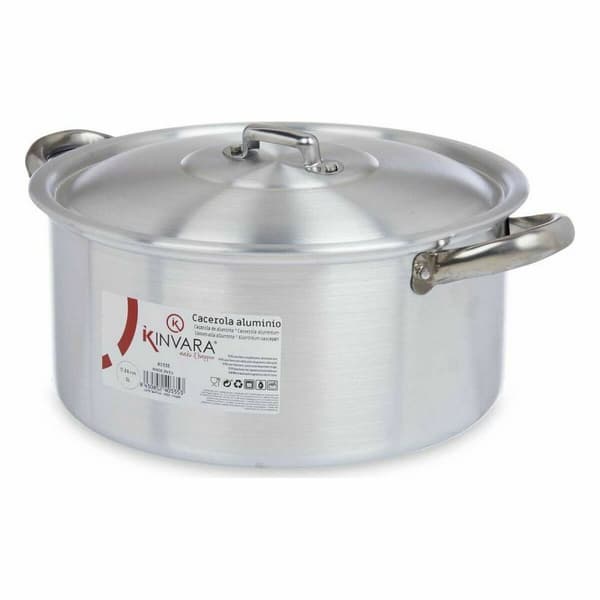 Kastrull med lock Kinvara 100007 Silvrig 5 L (10 antal)