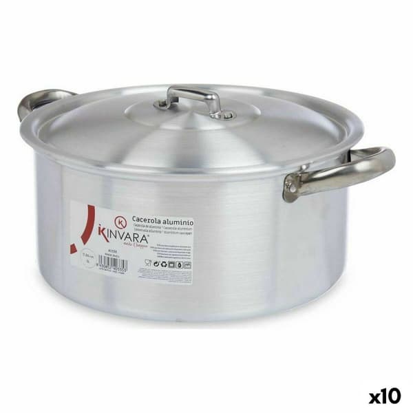 Kastrull med lock Kinvara 100007 Silvrig 5 L (10 antal)